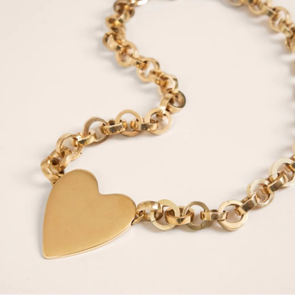 Gold Heart Pendant Necklace - Picture 2 of 4